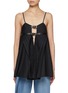 Main View - Click To Enlarge - BONBOM - Duo Buckle Cotton Lantern Tank Top