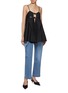 Figure View - Click To Enlarge - BONBOM - Duo Buckle Cotton Lantern Tank Top