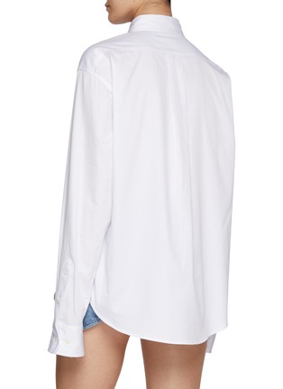 Back View - Click To Enlarge - BONBOM - Tuck Layered Shoulder Cotton Shirt