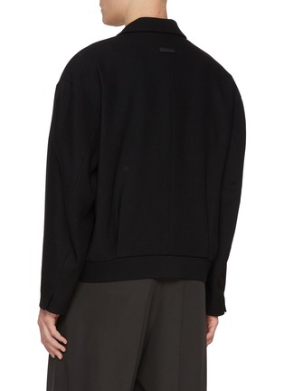 Back View - Click To Enlarge - FEAR OF GOD - Notch Lapel Cropped Virgin Wool Jacket