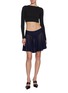 Figure View - Click To Enlarge - ALAÏA - Low Waist Sheer Knit Skater Skirt