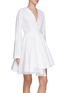 Front View - Click To Enlarge - ALAÏA - V-Neck Asymmetrical Dress