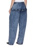 Back View - Click To Enlarge - ALAÏA - Peplum Acid Dark Wash Jeans