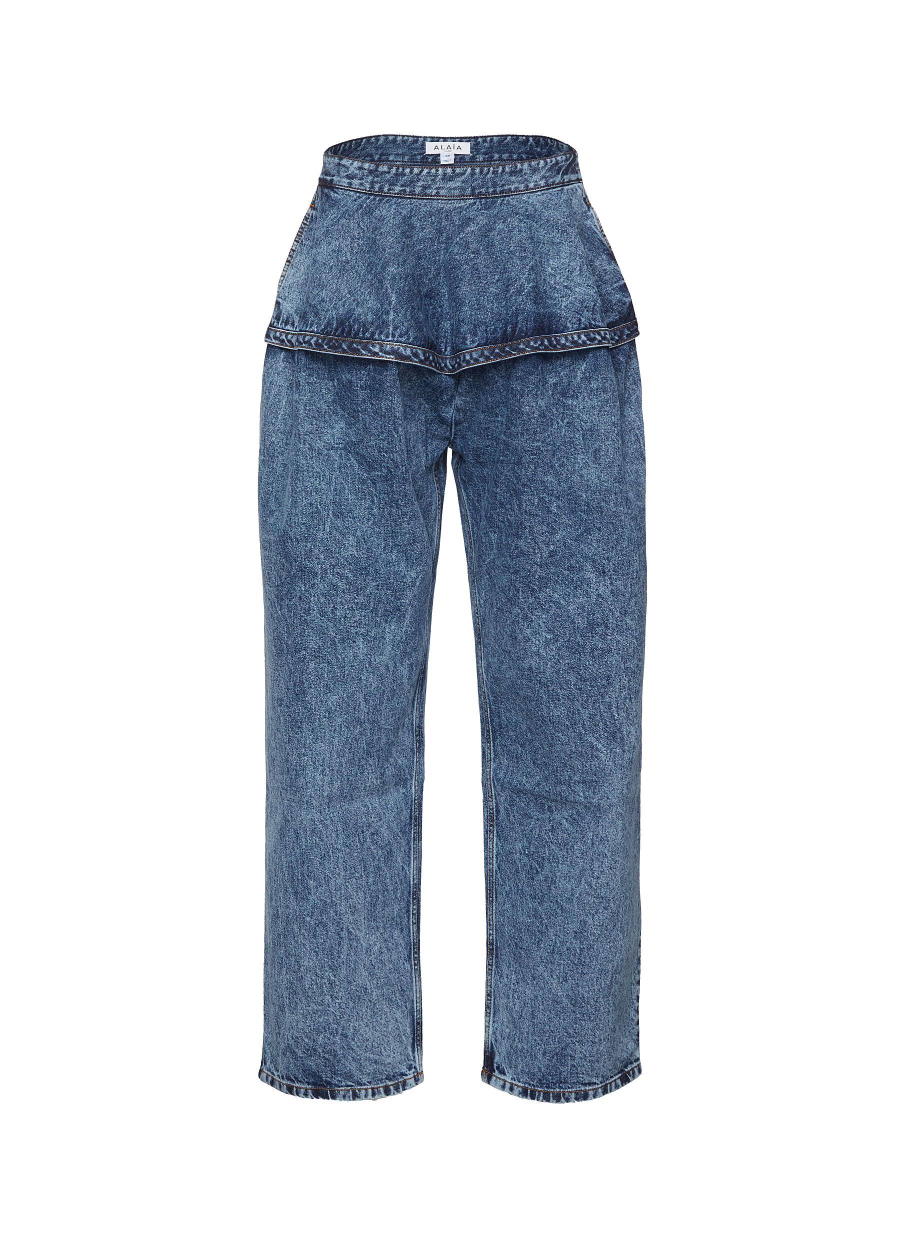 【ふるさと割】 Women | Jeans Wash Dark Acid Peplum | ALAÏA | Crawford Lane パンツ