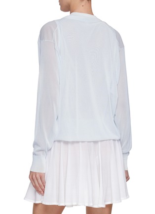 Back View - Click To Enlarge - ALAÏA - Layered Crewneck Cardigan