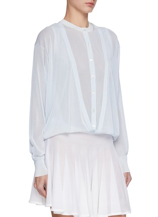 Front View - Click To Enlarge - ALAÏA - Layered Crewneck Cardigan
