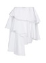 Main View - Click To Enlarge - ALAÏA - Asmmetric Pleated Tiered Spiral Cotton Skirt