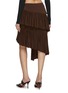 Back View - Click To Enlarge - ALAÏA - Asmmetric Pleated Tiered Spiral Skirt