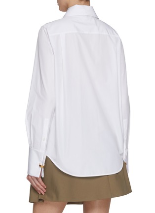 Back View - Click To Enlarge - LOEWE - Neck Tie Cufflink Cotton Shirt