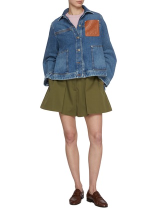 Figure View - Click To Enlarge - LOEWE - Trapaze Cotton Silk Shorts