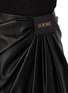  - LOEWE - Logo Patch Draped Leather Skirt