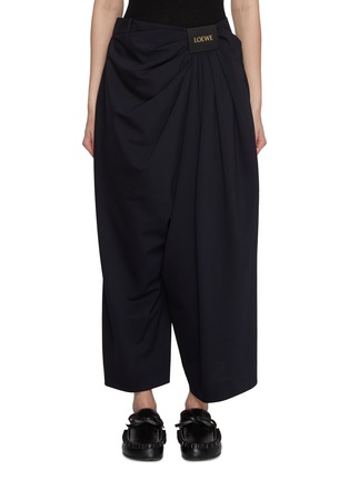 Main View - Click To Enlarge - LOEWE - Logo Patch Draped Wool Pants