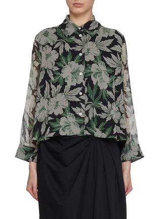 Main View - Click To Enlarge - LOEWE - Floral Print Silk Shirt