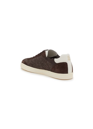  - BRUNELLO CUCINELLI - Low Top Cotton Suede Men's Sneakers