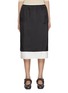 Main View - Click To Enlarge - EENK - Layered Elasticated Waist Midi Skirt