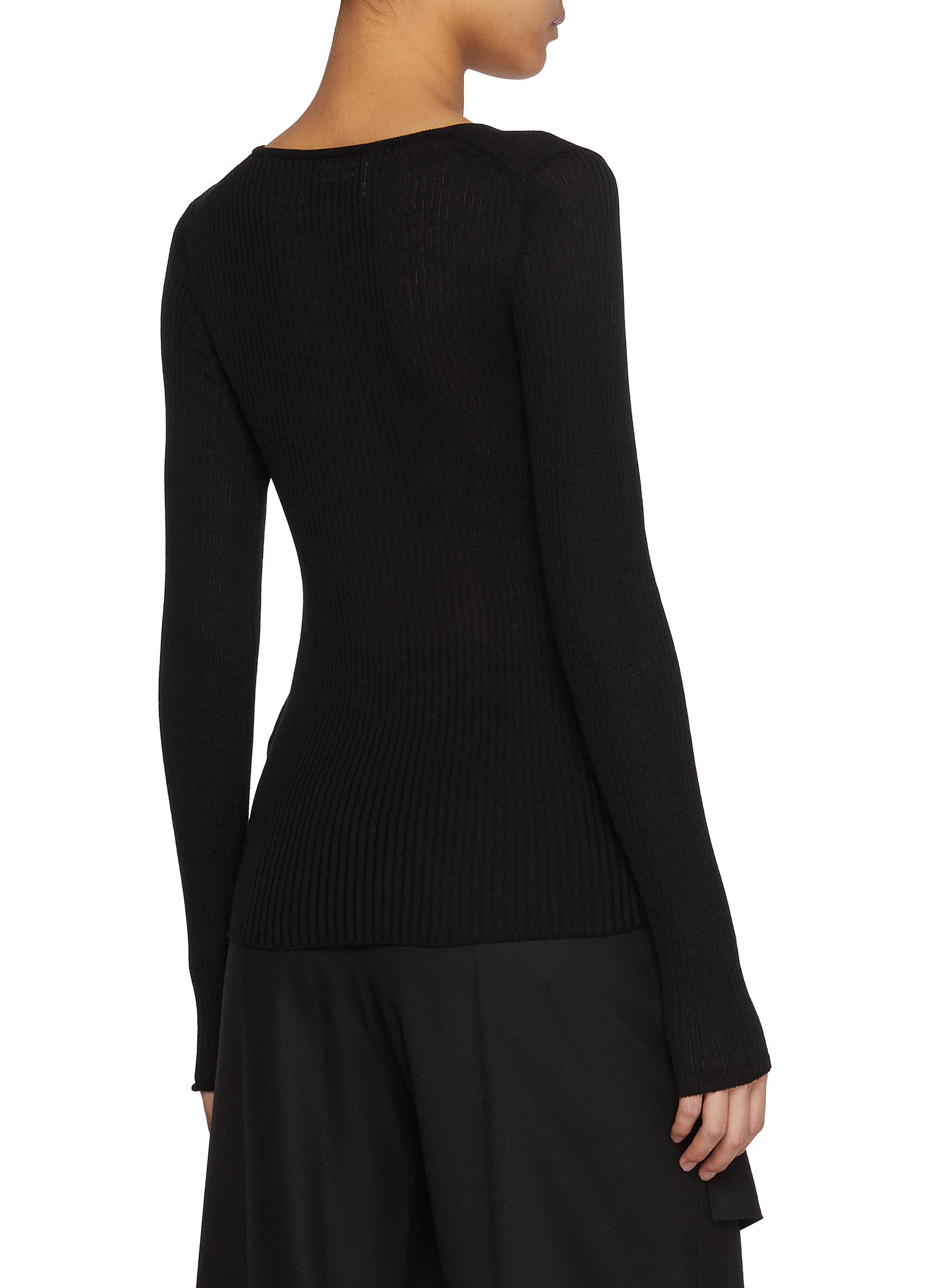 Round Neck Knit Top - Thumbnail 3