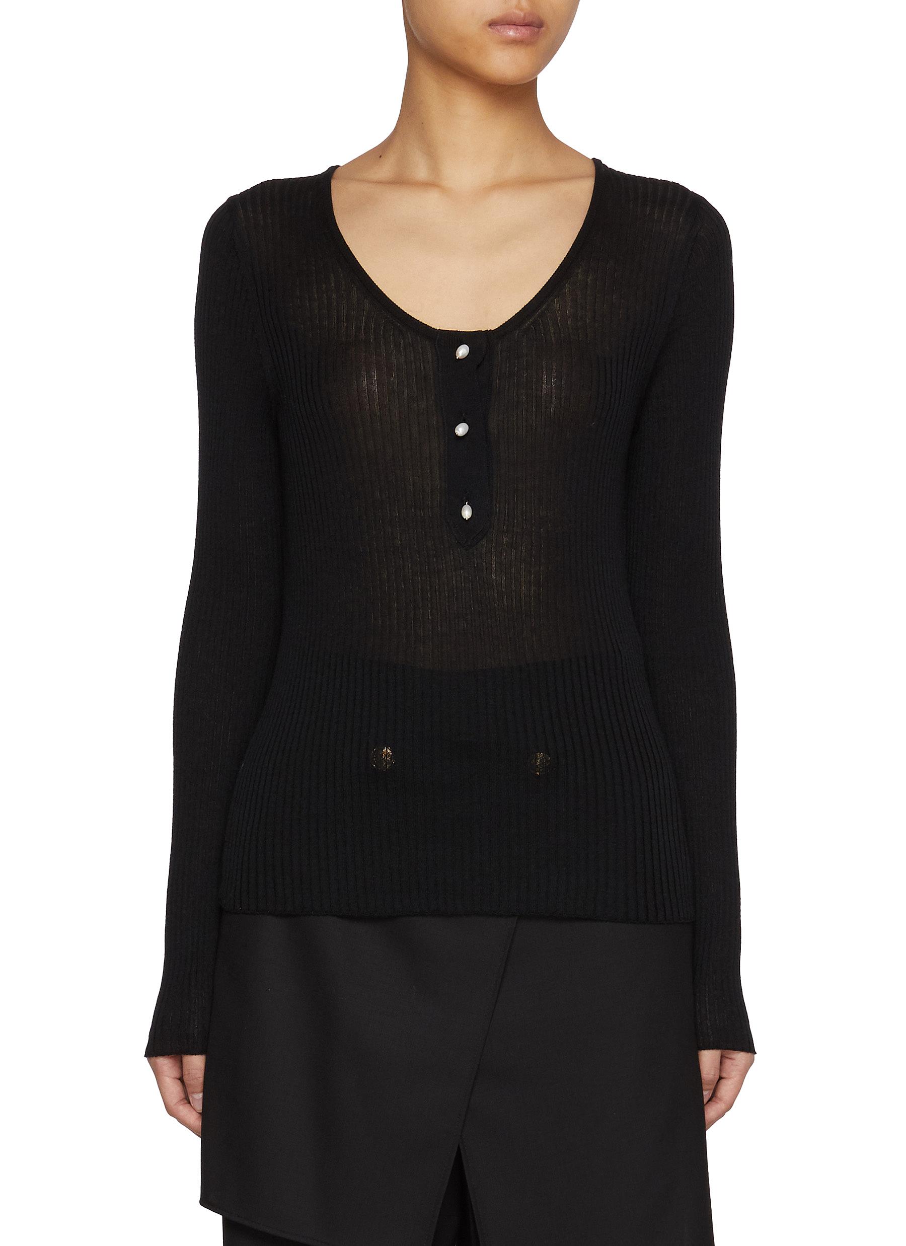 Round Neck Knit Top - Image 1