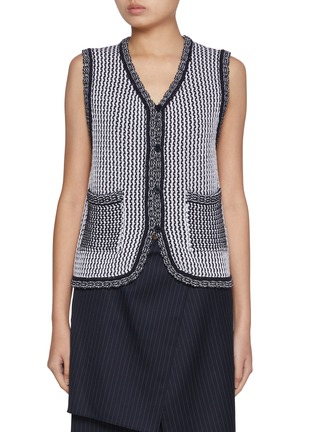 Main View - Click To Enlarge - EENK - V-Neck Pocket Cotton Vest