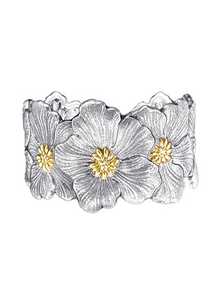 Main View - Click To Enlarge - BUCCELLATI - Blossoms Vermeil Rhodium-Plated Gold-Plated Sterling Silver Gardenia Bracelet — Size 160