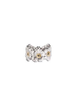 Main View - Click To Enlarge - BUCCELLATI - Blossoms Fancy Brown Diamonds Rhodium-Plated Gold-Plated Sterling Silver Gardenia Ring — EU 53