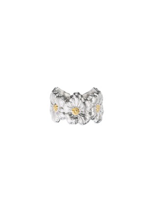 Main View - Click To Enlarge - BUCCELLATI - Blossoms Vermeil Eternelle Rhodium-Plated Gold-Plated Sterling Silver Gardenia Ring — EU 53