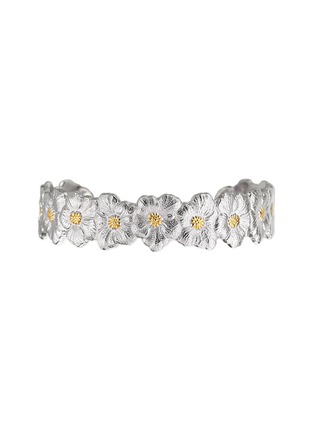 Main View - Click To Enlarge - BUCCELLATI - Blossoms Vermeil Rhodium-Plated Gold-Plated Sterling Silver Gardenia Bracelet — Size 160