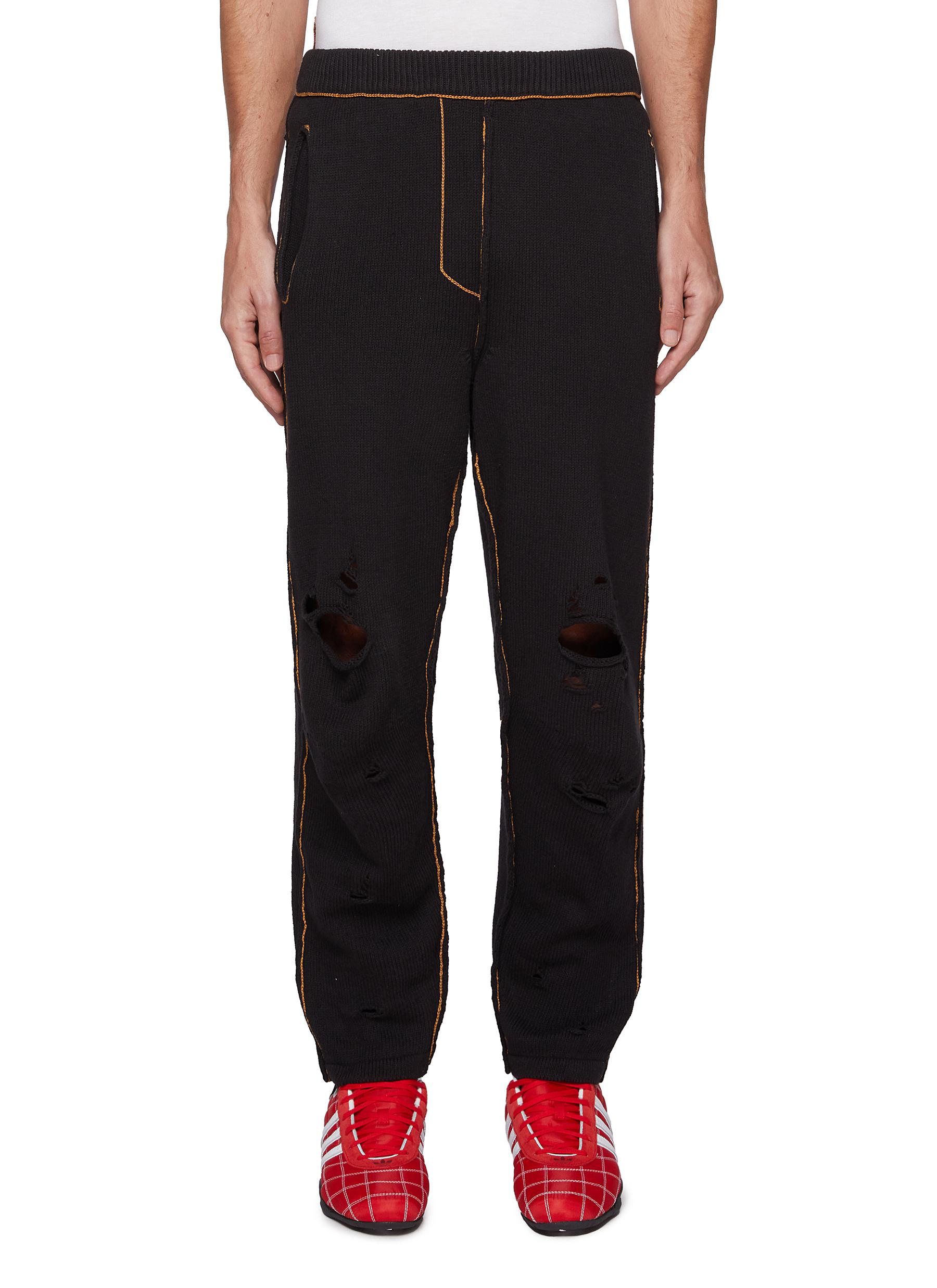 DOUBLET | Elasticated Patchwork Distressed Sweatpants | Men DOUBLET | Elasticated Patchwork Distressed Sweatpants | Men