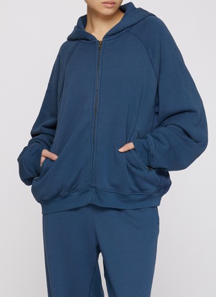 Figure View - Click To Enlarge - SKIMS - French Terry Relaxed Zip Up Hoodie