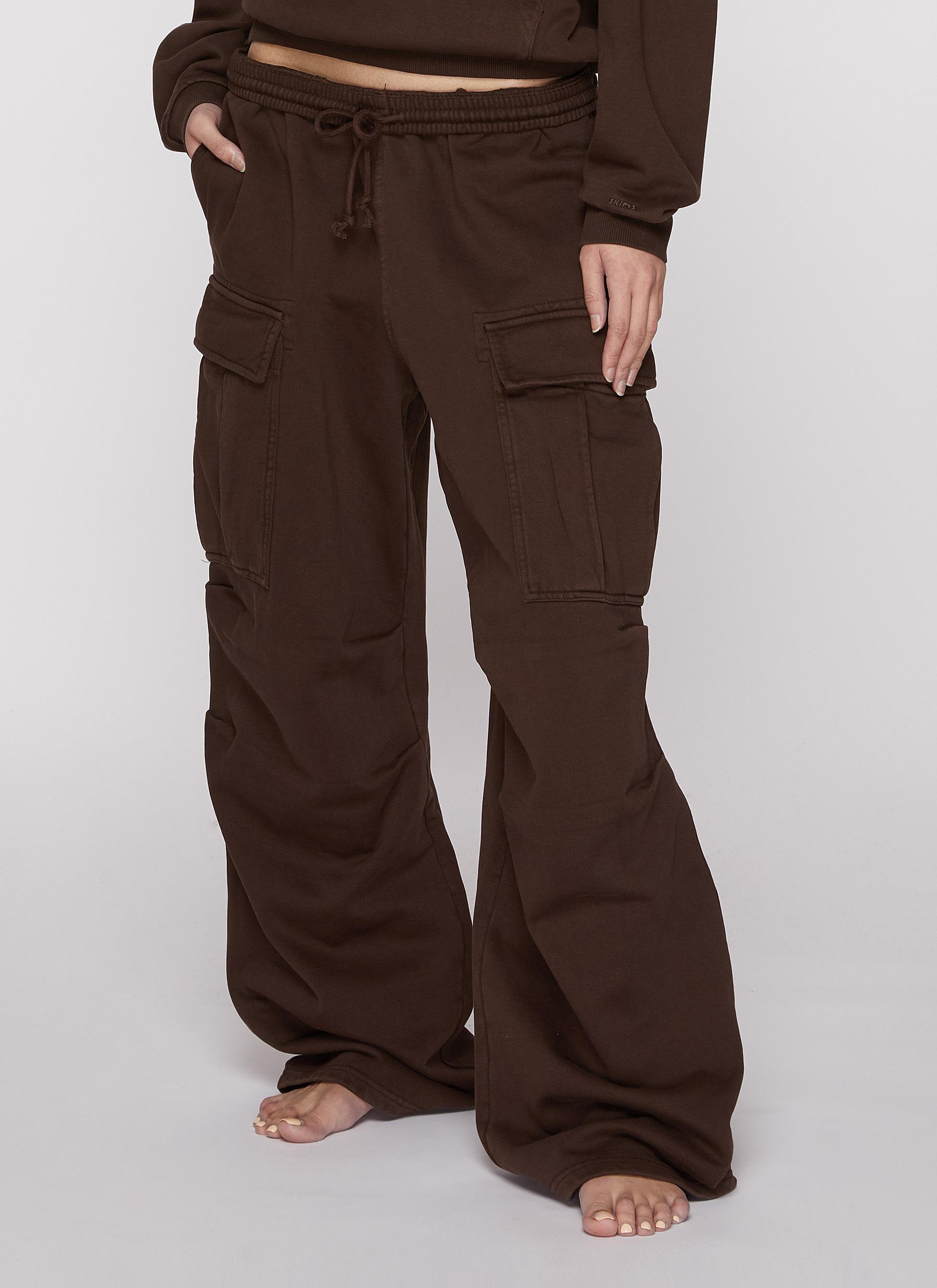 Boyfriend Fleece Cotton Cargo Sweatpants - Thumbnail 2