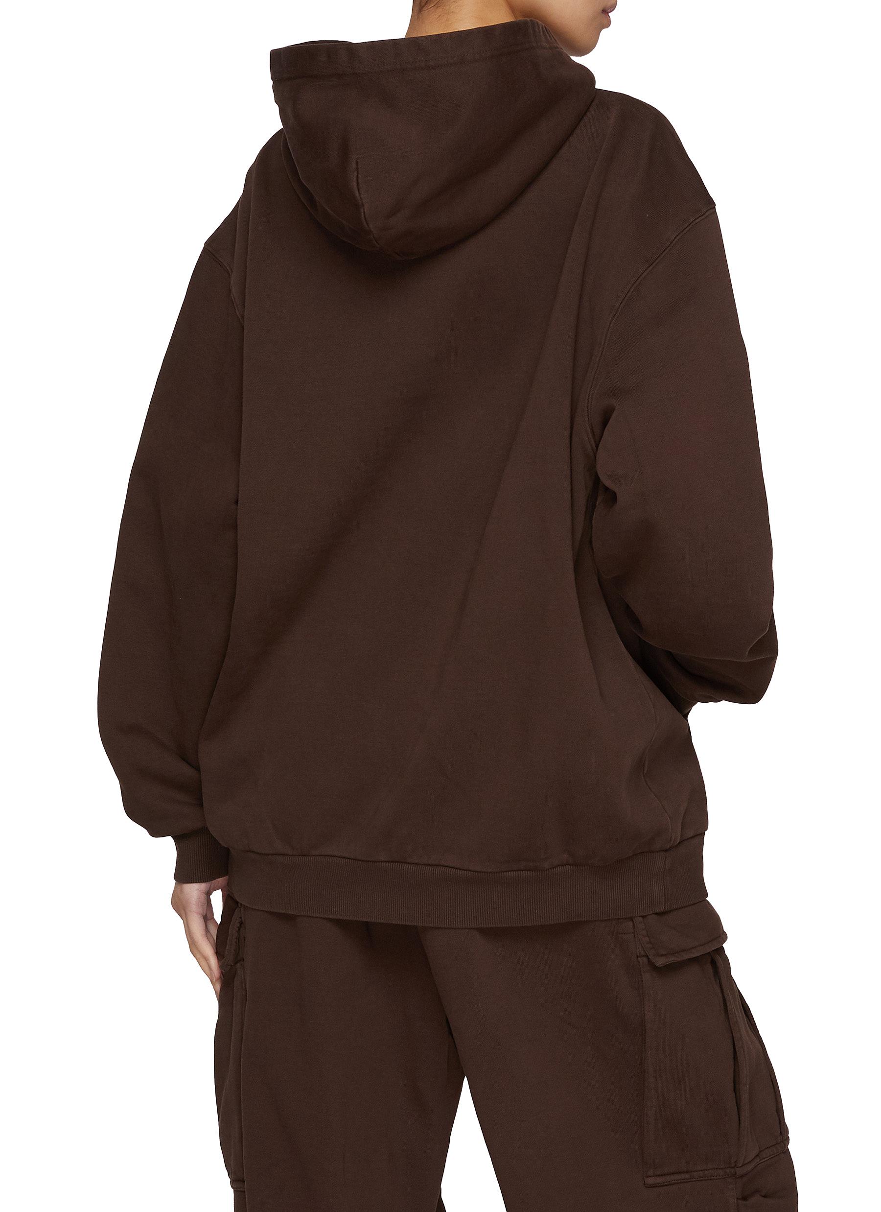 Boyfriend Fleece Cotton Hoodie - Thumbnail 3
