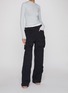 Back View - Click To Enlarge - SKIMS - Cotton Jersey Long Sleeve T-shirt