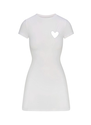 Main View - Click To Enlarge - SKIMS - Cotton Jersey Heart Mini Dress