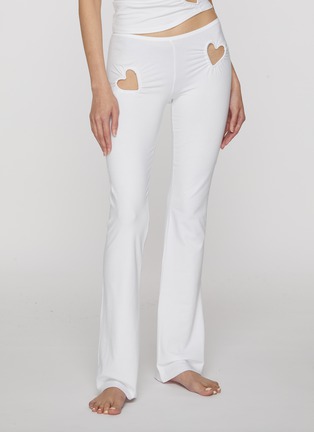 Figure View - Click To Enlarge - SKIMS - Cotton Jersey Heart Flare Leggings