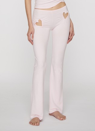 Figure View - Click To Enlarge - SKIMS - Cotton Jersey Heart Flare Leggings