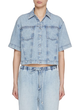 Main View - Click To Enlarge - RAG & BONE - Abby Ultra Featherweight Light Wash Shirt