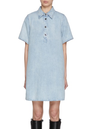 Main View - Click To Enlarge - RAG & BONE - Jocelyn Ultra Featherweight Light Wash Dress