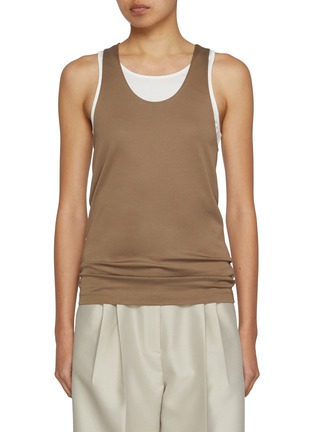 Main View - Click To Enlarge - GIA STUDIOS - Maru Layered Cotton Tank Top