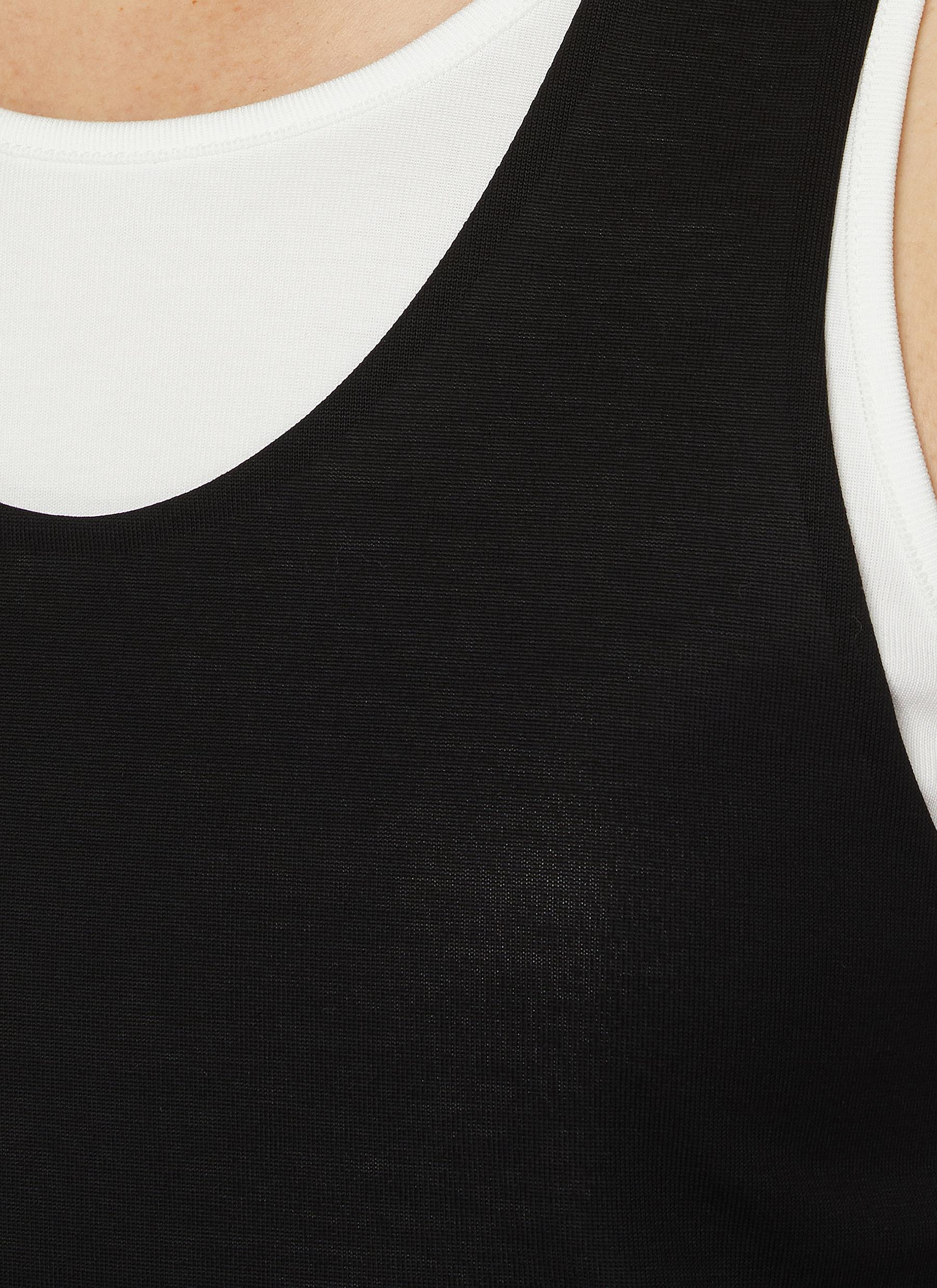 Maru Layered Cotton Tank Top - Thumbnail 5