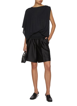 Figure View - Click To Enlarge - GIA STUDIOS - Elasticated Bermuda Shorts