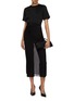 Figure View - Click To Enlarge - GIA STUDIOS - Ao Dai Skirt Layered Pants