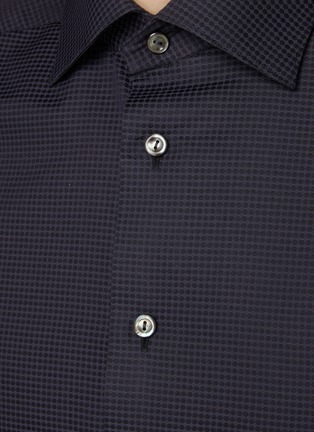  - ETON  - Cutaway Collar Dotted Cotton Evening Shirt