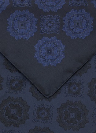 Detail View - Click To Enlarge - ETON  - Medallion Printed Silk Pocket Square