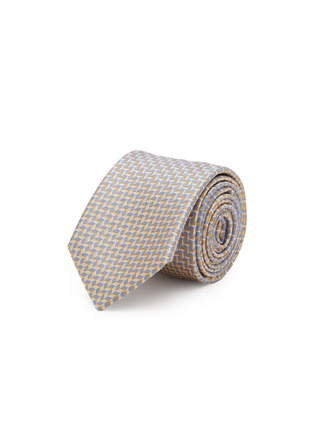 Main View - Click To Enlarge - ETON  - Geometric Woven Silk Tie