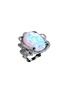 Main View - Click To Enlarge - MING SONG HAUTE JOAILLERIE - Lotus Opal Diamond 14K White Gold Ring — HK 13