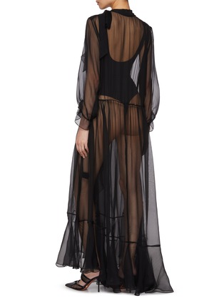 Back View - Click To Enlarge - SHARON WAUCHOB - Sevi Ruffle Silk Dress