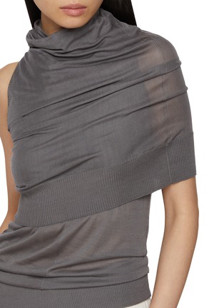  - SHARON WAUCHOB - Rachel Asymmetrical Draped Silk Knit Top