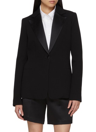 Main View - Click To Enlarge - SHARON WAUCHOB - Mat Tuxedo Wool Blazer
