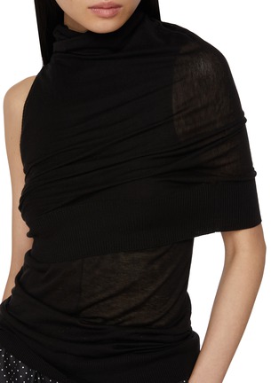  - SHARON WAUCHOB - Rachel Asymmetrical Draped Silk Knit Top