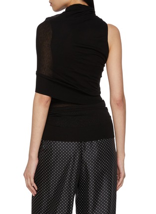 Back View - Click To Enlarge - SHARON WAUCHOB - Rachel Asymmetrical Draped Silk Knit Top