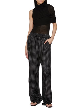 Figure View - Click To Enlarge - SHARON WAUCHOB - Rachel Asymmetrical Draped Silk Knit Top